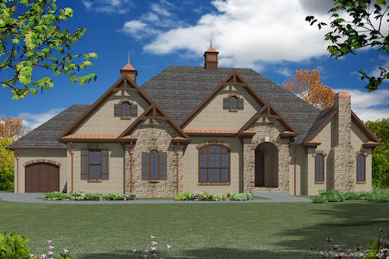 Dream House Plan - European Exterior - Front Elevation Plan #437-21