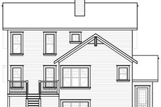 Exterior - Rear Elevation for Craftsman House Plan #23-815 - 3 bed, 2.5 bath