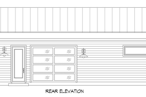 Exterior - Rear Elevation for Contemporary House Plan #932-603, 0 bath