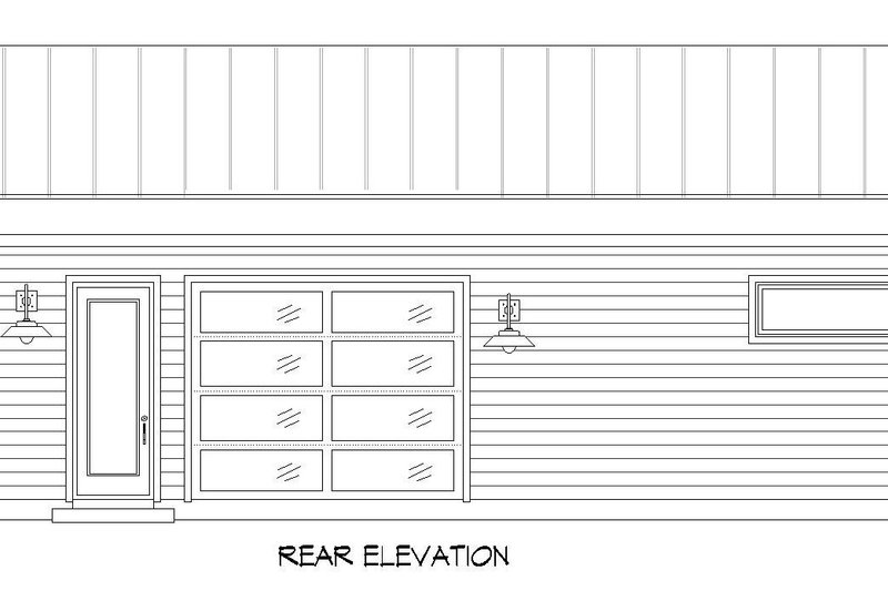 House Plan Design - Exterior - Rear Elevation for Contemporary House Plan #932-603, 0 bath