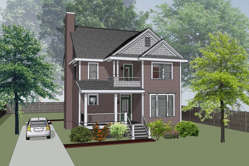 Architectural House Design - Traditional Exterior - Front Elevation Plan #79-350