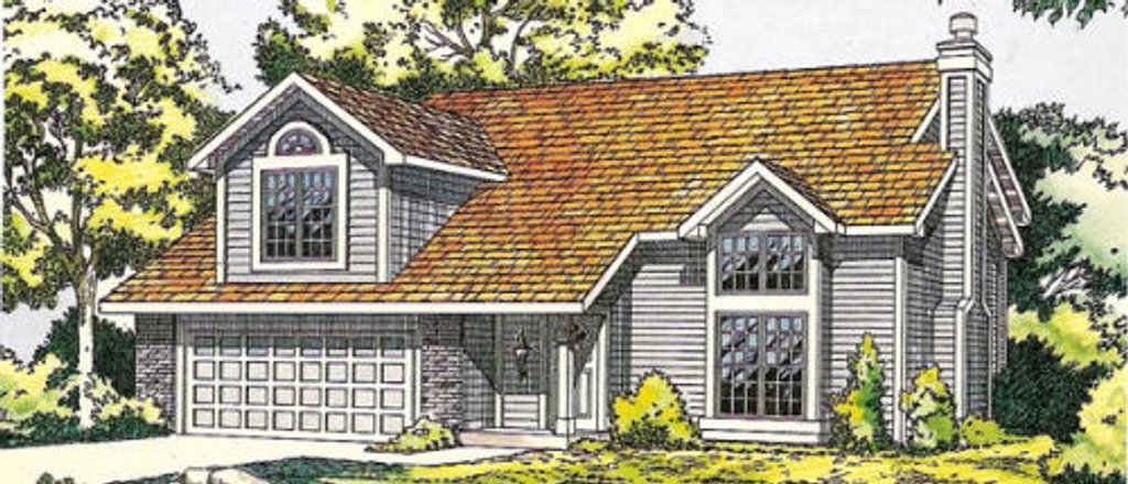 Exterior - Front Elevation 2 for Traditional House Plan #312-231 - 3 bed, 2.5 bath