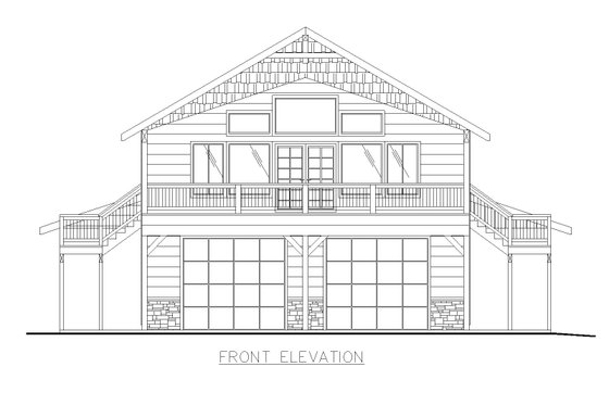 Exterior - Front Elevation 3 for Bungalow House Plan #117-807 - 3 bed, 3 bath
