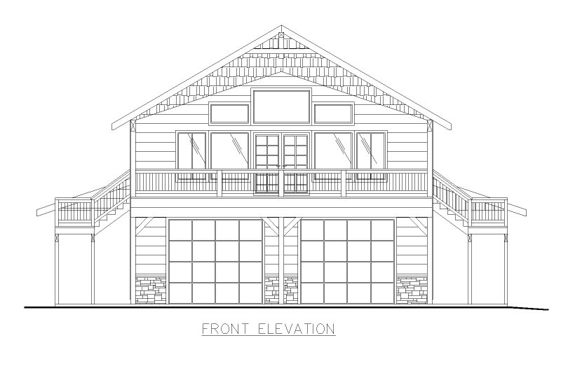 Architectural House Design - Exterior - Front Elevation 3 for Bungalow House Plan #117-807 - 3 bed, 3 bath
