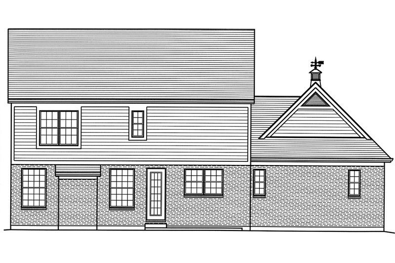 Dream House Plan - Exterior - Rear Elevation for Traditional House Plan #46-878 - 4 bed, 2.5 bath