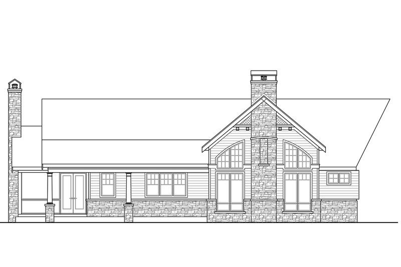 Dream House Plan - Exterior - Rear Elevation for Country House Plan #124-967 - 3 bed, 3.5 bath