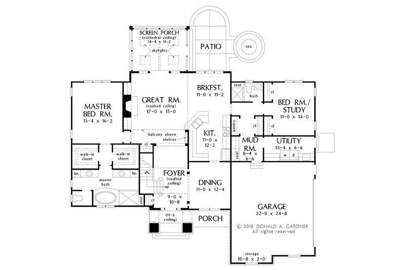 Home Plan - Floor Plan - Main Floor for European House Plan #929-1022 - 5 bed, 4 bath