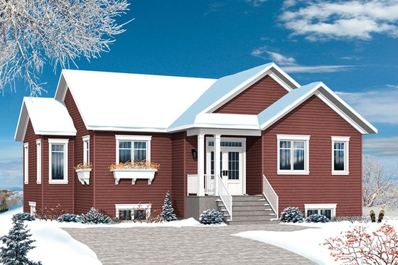 Exterior - Front Elevation 4 for Ranch House Plan #23-2614 - 4 bed, 2.5 bath