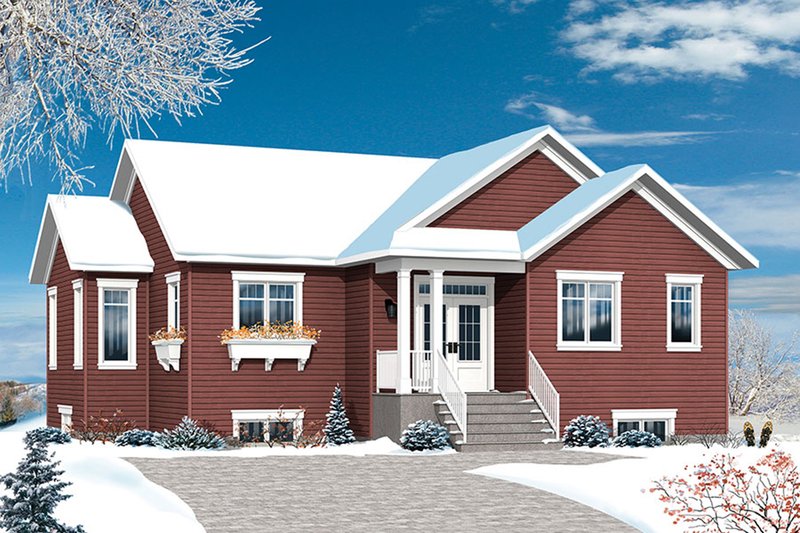 Architectural House Design - Exterior - Front Elevation 4 for Ranch House Plan #23-2614 - 4 bed, 2.5 bath