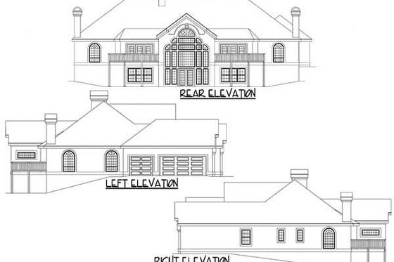 Exterior - Other Elevation for Mediterranean House Plan #57-123 - 3 bed, 2.5 bath