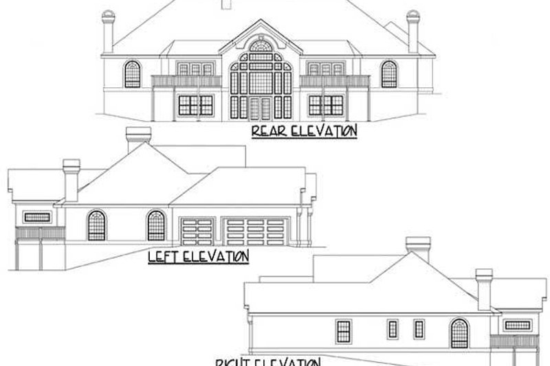 Architectural House Design - Exterior - Other Elevation for Mediterranean House Plan #57-123 - 3 bed, 2.5 bath
