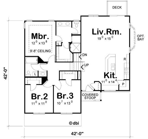 House Blueprint - Traditional Floor Plan - Main Floor Plan #20-2582