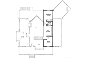 Floor Plan - Upper Floor for Log House Plan #115-161 - 4 bed, 3 bath