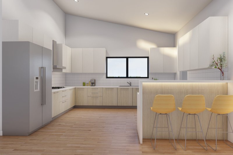 House Blueprint - Interior - Kitchen for Modern House Plan #923-434 - 3 bed, 2 bath
