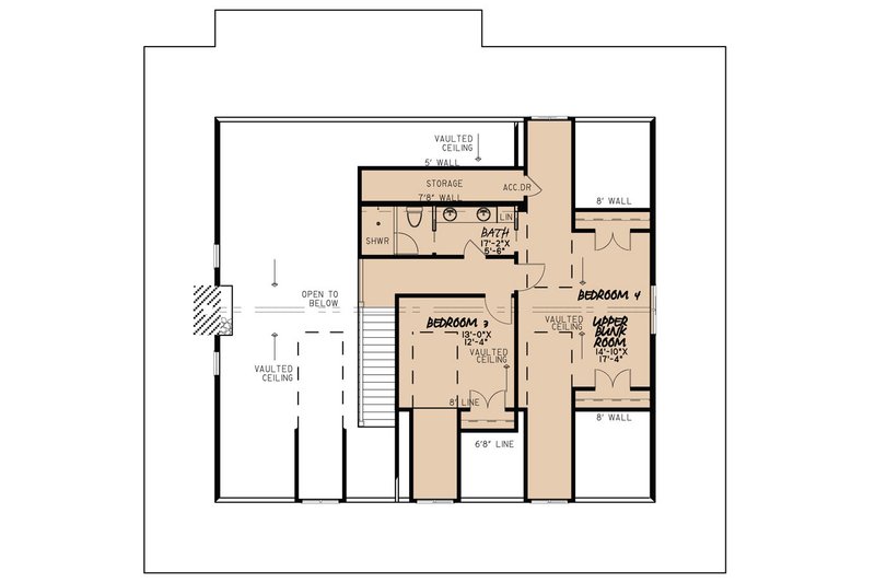 House Plan Design - Floor Plan - Upper Floor for Country House Plan #923-30 - 4 bed, 3.5 bath