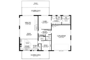 Floor Plan - Main Floor for Barndominium House Plan #1064-372 - 3 bed, 3 bath