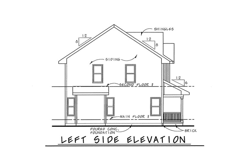 Architectural House Design - Exterior - Other Elevation 1 for Traditional House Plan #20-1797 - 4 bed, 4 bath