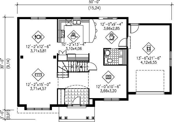 Home Plan - Traditional Floor Plan - Main Floor Plan #25-2087