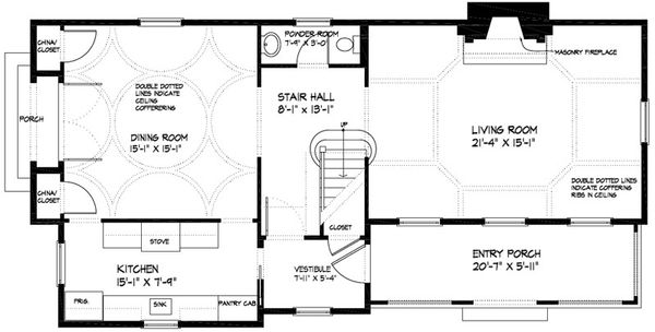 Colonial Floor Plan - Main Floor Plan #477-2