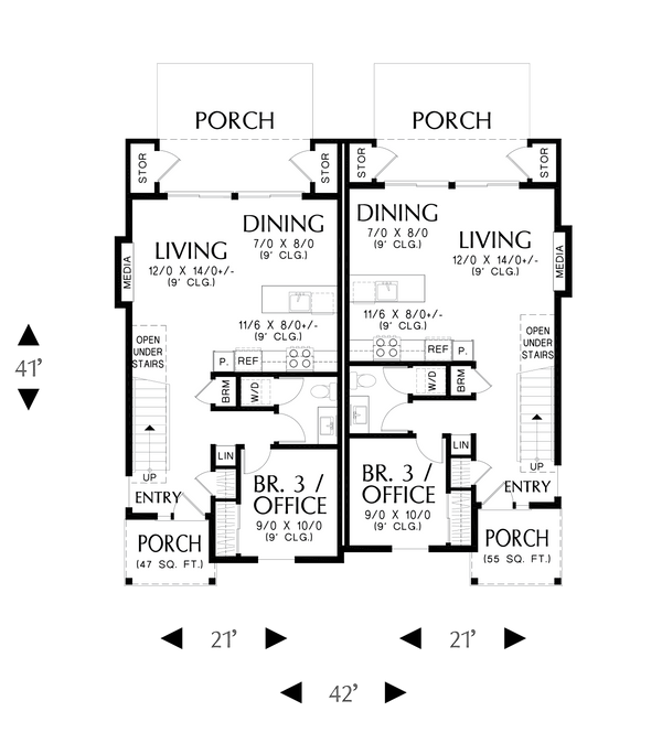 Farmhouse Floor Plan - Main Floor Plan #48-1106