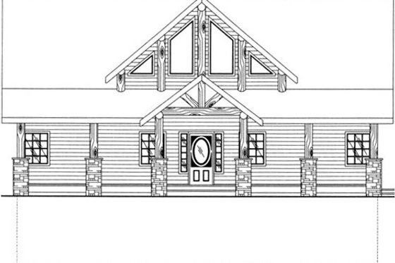 Exterior - Other Elevation for Cabin House Plan #117-549 - 3 bed, 2.5 bath