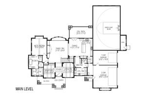 Floor Plan - Main Floor for Craftsman House Plan #920-24 - 6 bed, 5.5 bath