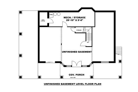Floor Plan - Lower Floor for Beach House Plan #117-896 - 1 bed, 2 bath