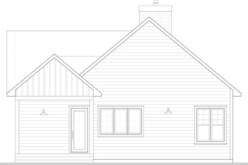 Dream House Plan - Exterior - Rear Elevation for Craftsman House Plan #23-2843 - 3 bed, 2 bath
