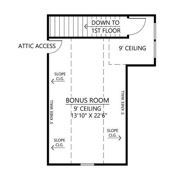 House Blueprint - Floor Plan - Upper Floor for Farmhouse House Plan #1074-130 - 3 bed, 2.5 bath