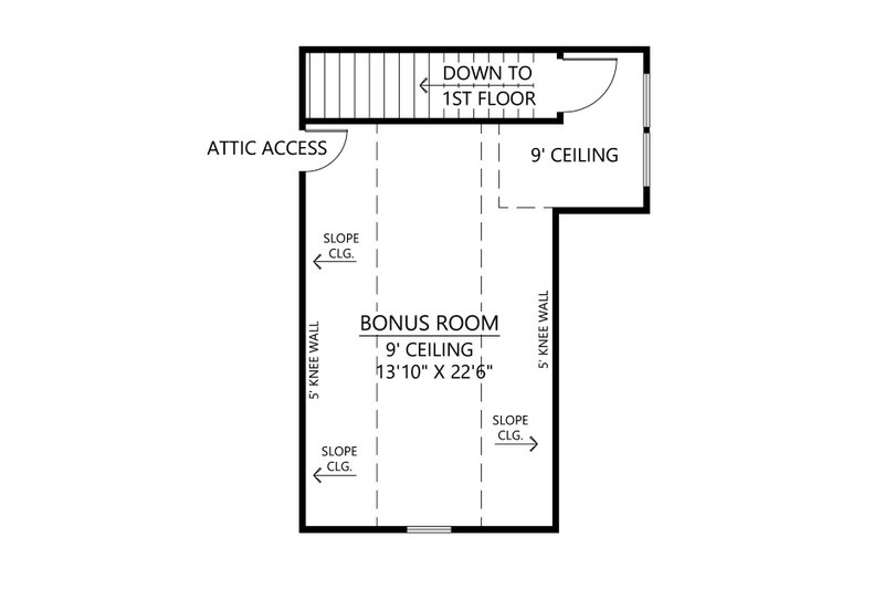 Architectural House Design - Floor Plan - Upper Floor for Farmhouse House Plan #1074-130 - 3 bed, 2.5 bath
