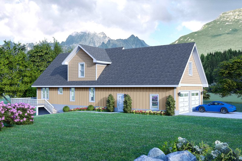 House Design - Exterior - Rear Elevation for Country House Plan #932-1061 - 3 bed, 2.5 bath