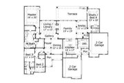 European Style House Plan - 4 Beds 3 Baths 3753 Sq/Ft Plan #411-531 