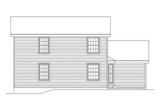 Exterior - Rear Elevation for Cottage House Plan #57-156 - 4 bed, 2 bath