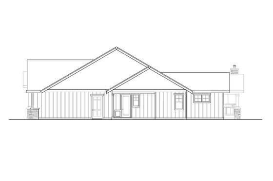 Exterior - Other Elevation 1 for Craftsman House Plan #124-1256 - 2 bed, 2 bath