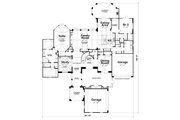 European Style House Plan - 4 Beds 4.5 Baths 4629 Sq/Ft Plan #20-2569 