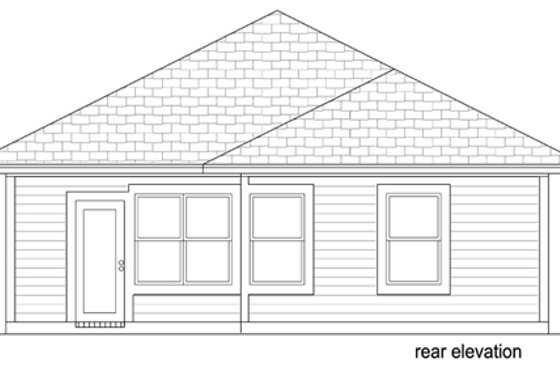 Exterior - Rear Elevation for Cottage House Plan #84-539 - 3 bed, 2 bath