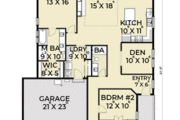 Craftsman Style House Plan - 3 Beds 2 Baths 1852 Sq/Ft Plan #1070-27 