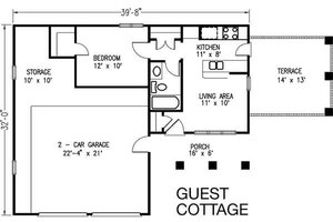 Floor Plan - Other Floor for Bungalow House Plan #410-101 - 2 bed, 3 bath