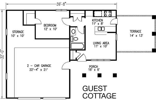 Architectural House Design - Bungalow Floor Plan - Other Floor Plan #410-101