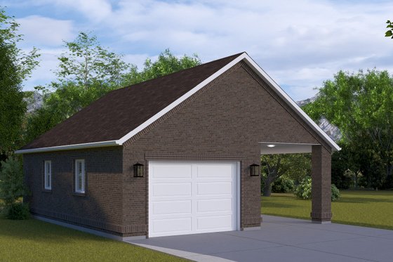 Exterior - Front Elevation 4 for Traditional House Plan #1060-295, 1 bath