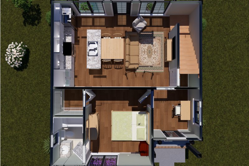 Architectural House Design - Floor Plan - Main Floor 1 for Cottage House Plan #513-2419 - 3 bed, 3 bath