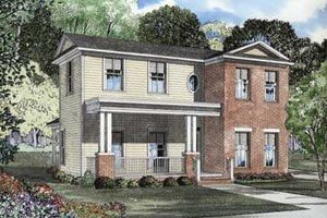 Southern Exterior - Front Elevation Plan #17-438