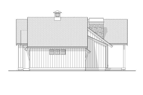 Exterior - Other Elevation for Farmhouse House Plan #1114-74 - 3 bed, 2 bath