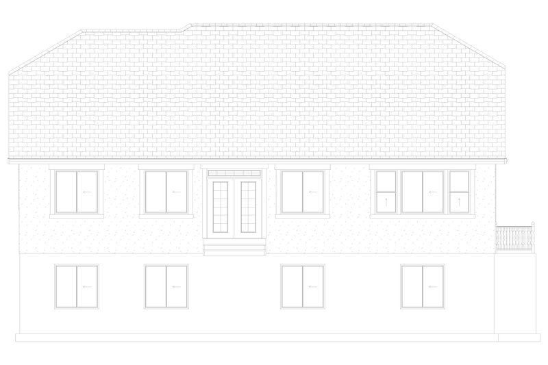 House Design - Exterior - Rear Elevation 1 for Ranch House Plan #1060-101 - 3 bed, 2 bath