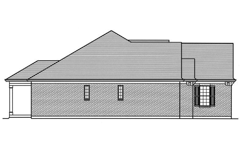Dream House Plan - Left Side Elevation