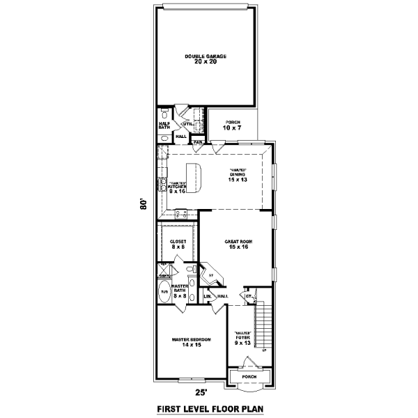 European Floor Plan - Main Floor Plan #81-13639