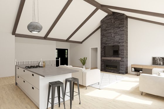 Interior - Family Room for Country House Plan #1089-34 - 3 bed, 2 bath