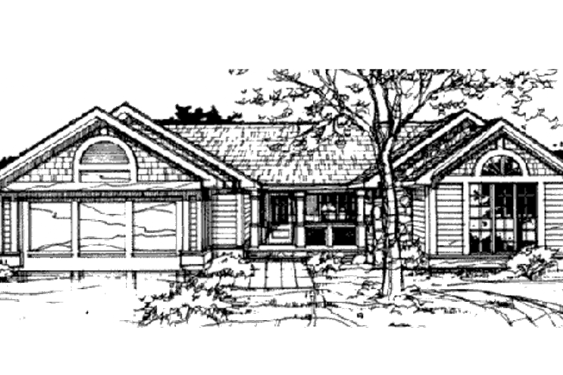 Dream House Plan - Exterior - Other Elevation for Ranch House Plan #320-355 - 2 bed, 2 bath