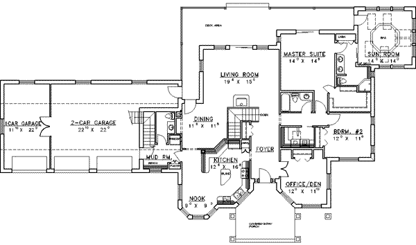 House Plan Design - Traditional Floor Plan - Main Floor Plan #117-155