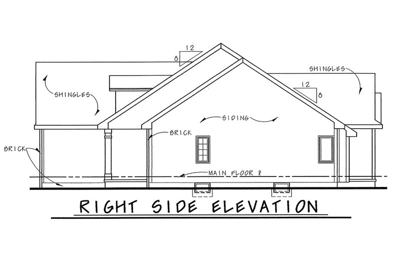 Home Plan - Exterior - Front Elevation 4 for Traditional House Plan #20-1666 - 3 bed, 2 bath